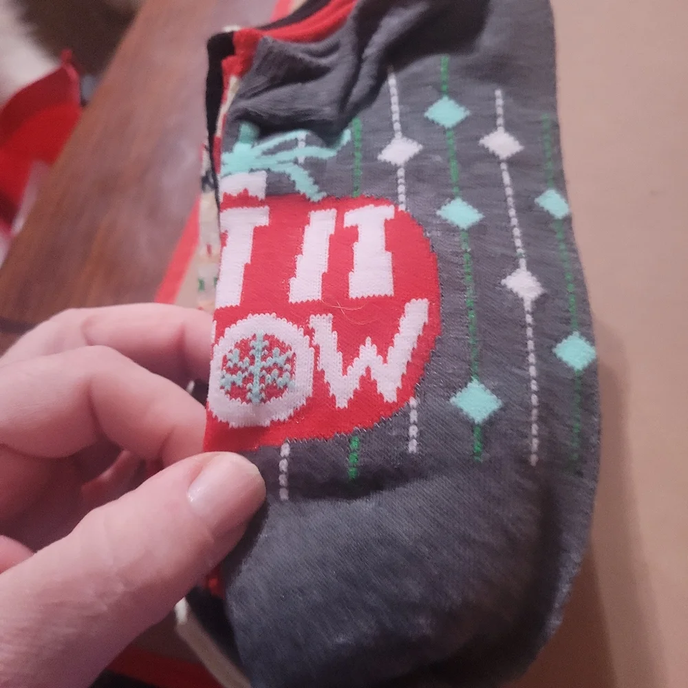 10 Pairs Womens NEW Christmas Socks‎ Womens Stocking Stuffer No Shows A15